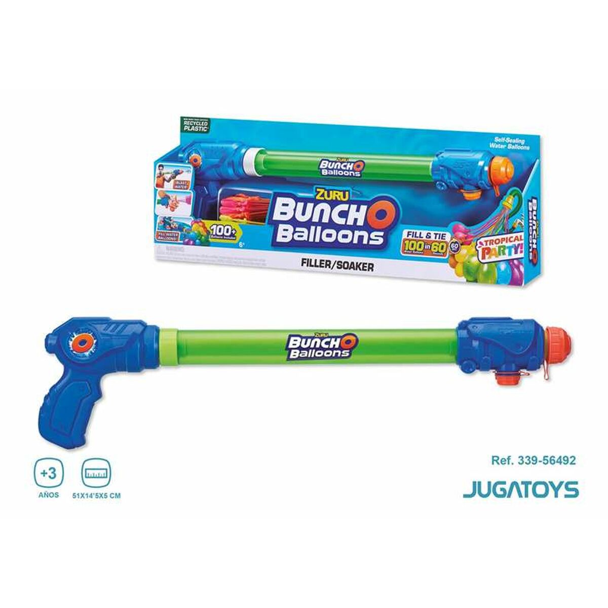 Vattenpistol BunchO Balloons Tropical Party Ballonger 51 x 14,5 x 5 cm - 4