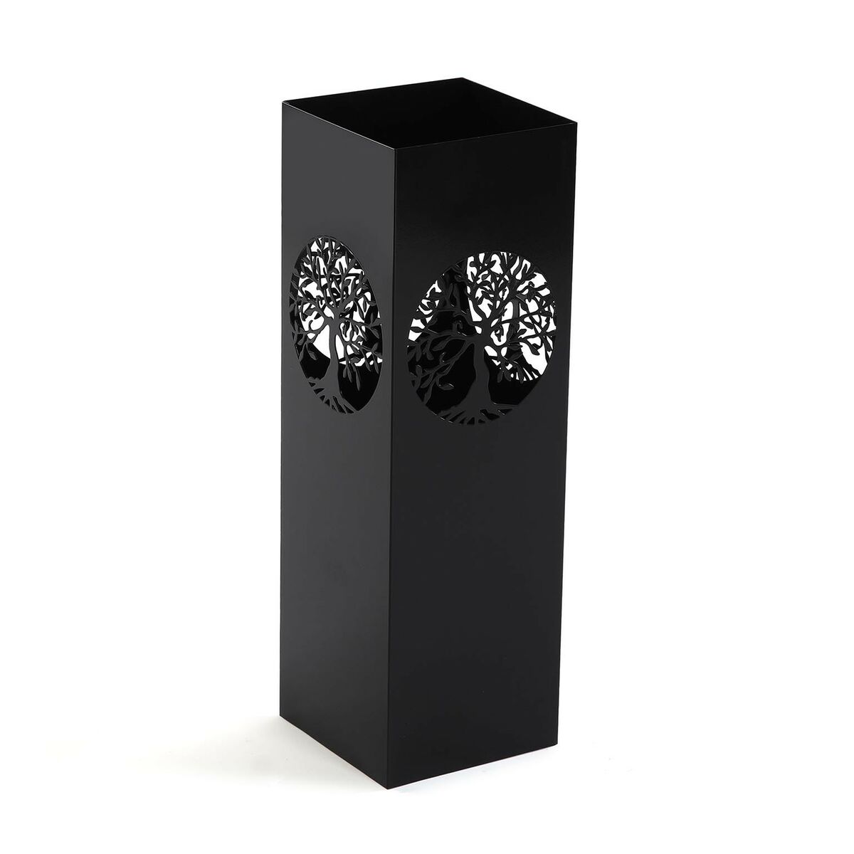 Paraplyställ Versa Livets träd Svart Metall Järn 15 x 49 x 15 cm