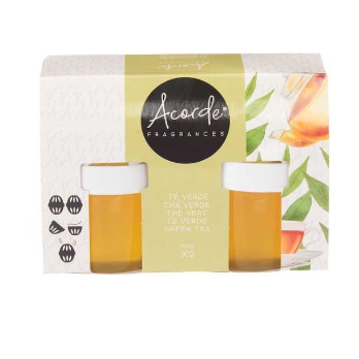 Set med luftfräschare Acorde Grönt te Gel (24 antal) - 4