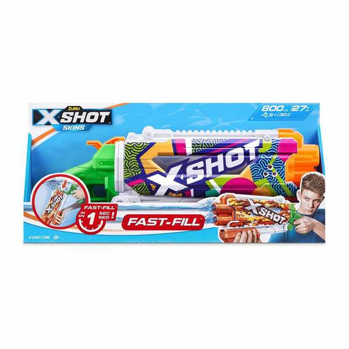 Vattenpistol Zuru X-Shot Skins Pump Action Fast-Fill 49 x 18 x 6 cm - 7