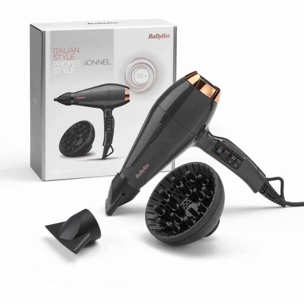Hårtork Babyliss 6719DE 2200 W 2200 W Svart Grå - 3