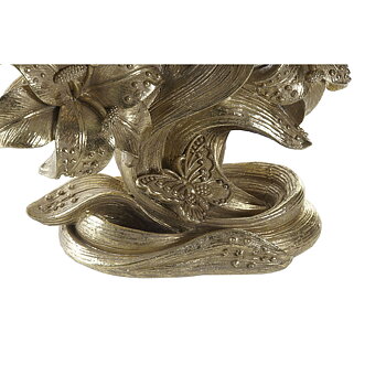 Kandelaber DKD Home Decor 26 x 12 x 23 cm Blomster Gyllene Harts
