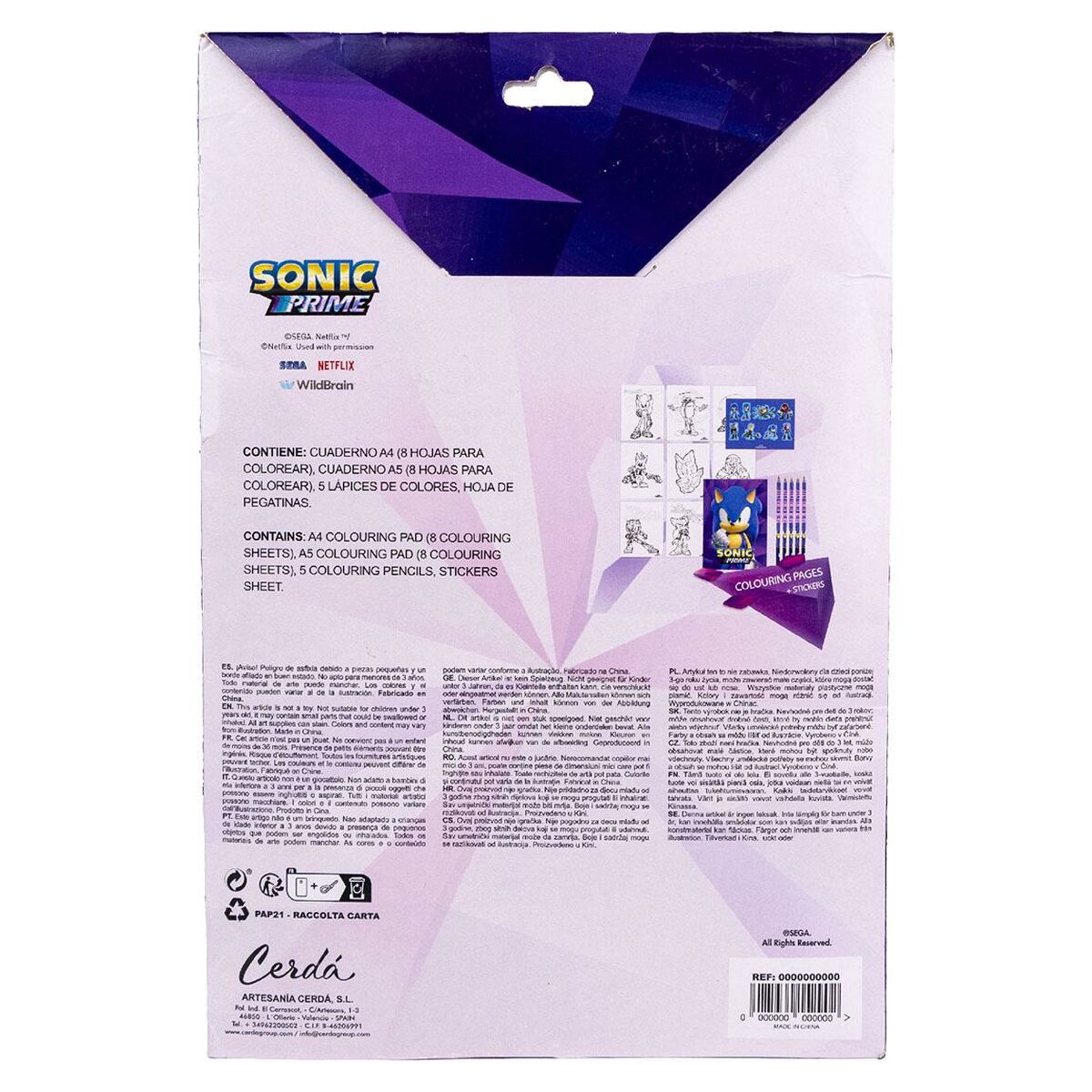Brevpapper Set Sonic Purpur - 14