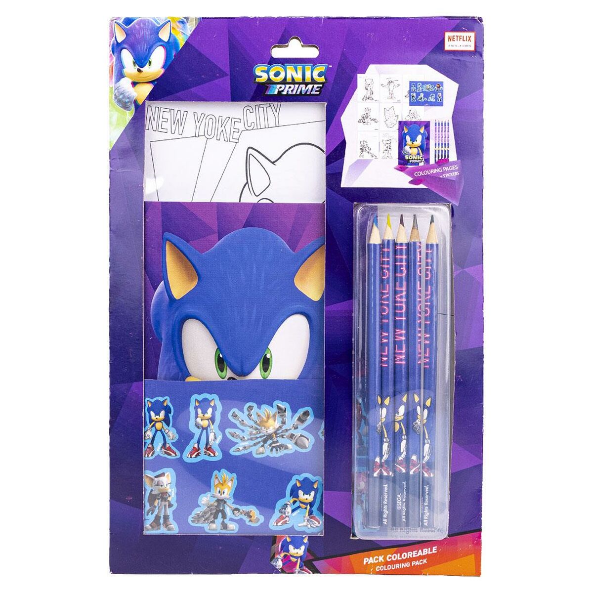 Brevpapper Set Sonic Purpur - 8