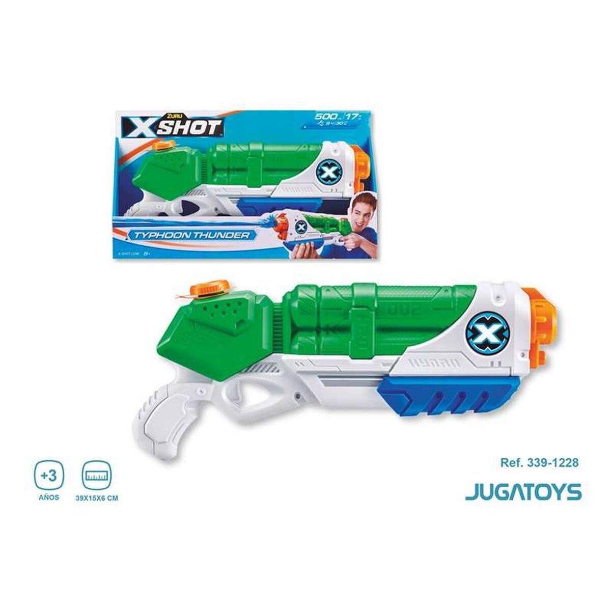 Vattenpistol X-Shot Warfare Medium Typhoon Thunder 39 x 15 x 6 cm - 6