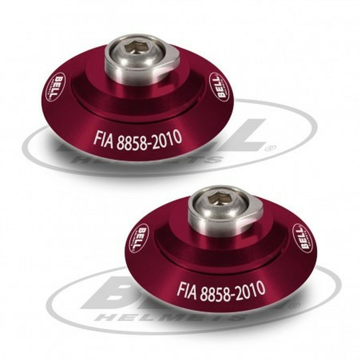 Helmet clip set Bell HANS Röd FIA 8858-2010