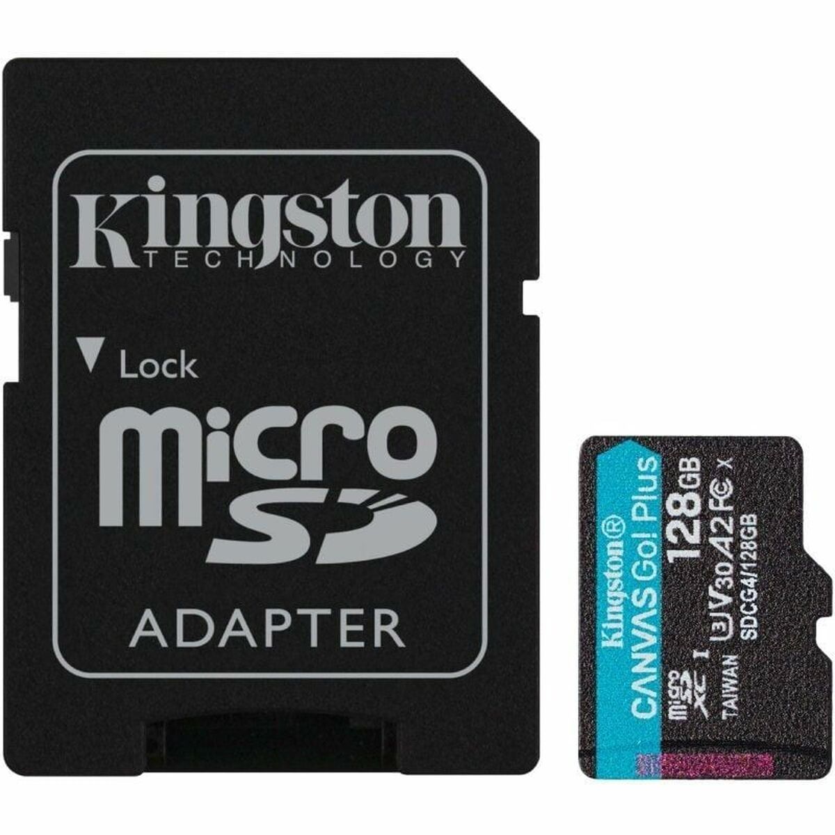 Micro-SD Minneskort med Adapter Kingston CANVAS Go! Plus 128 GB
