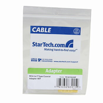 RCA Adapter Startech RCACOAXMF            Gul