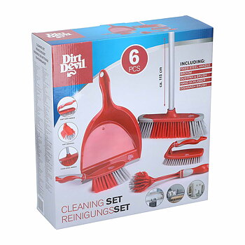 Rengörings & Lagrings-kit Dirt Devil Rostfritt stål Plast Box (6 Delar)