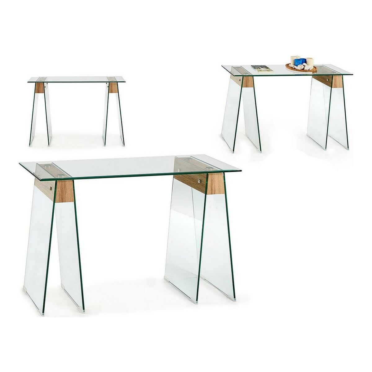 Mottagare Gift Decor Brun Transparent Trä 40 x 75 x 120 cm - 4