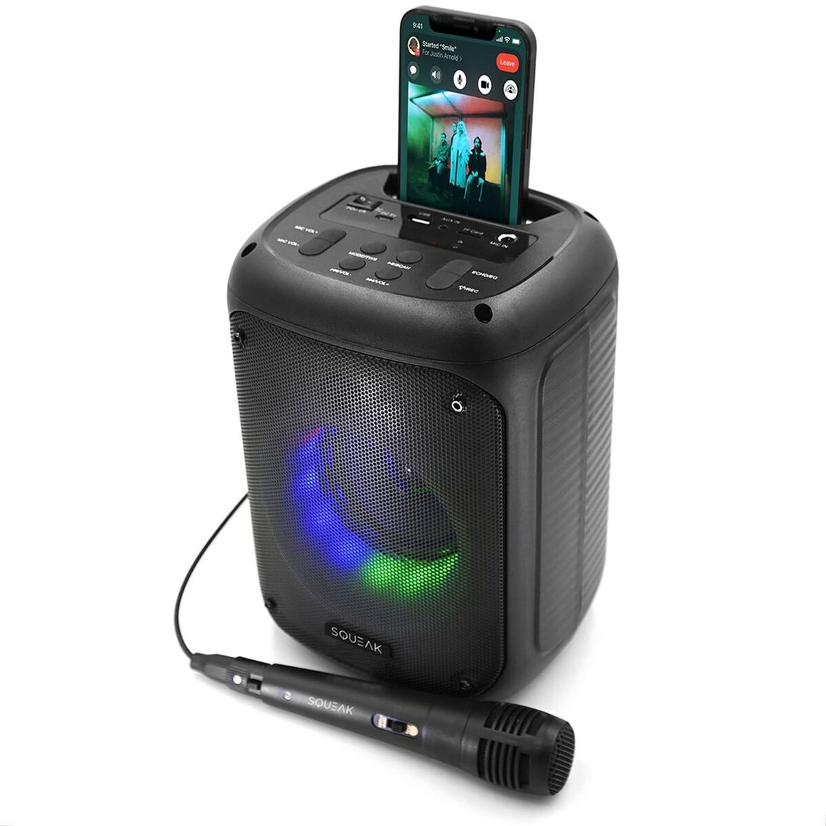 Bärbar Bluetooth Högtalare SQUEAK SQ1005 Svart 40 W - 5