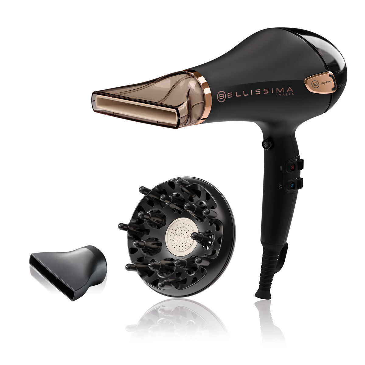 Hårtork Bellissima 11665 2300 W Svart / roséguld - 2