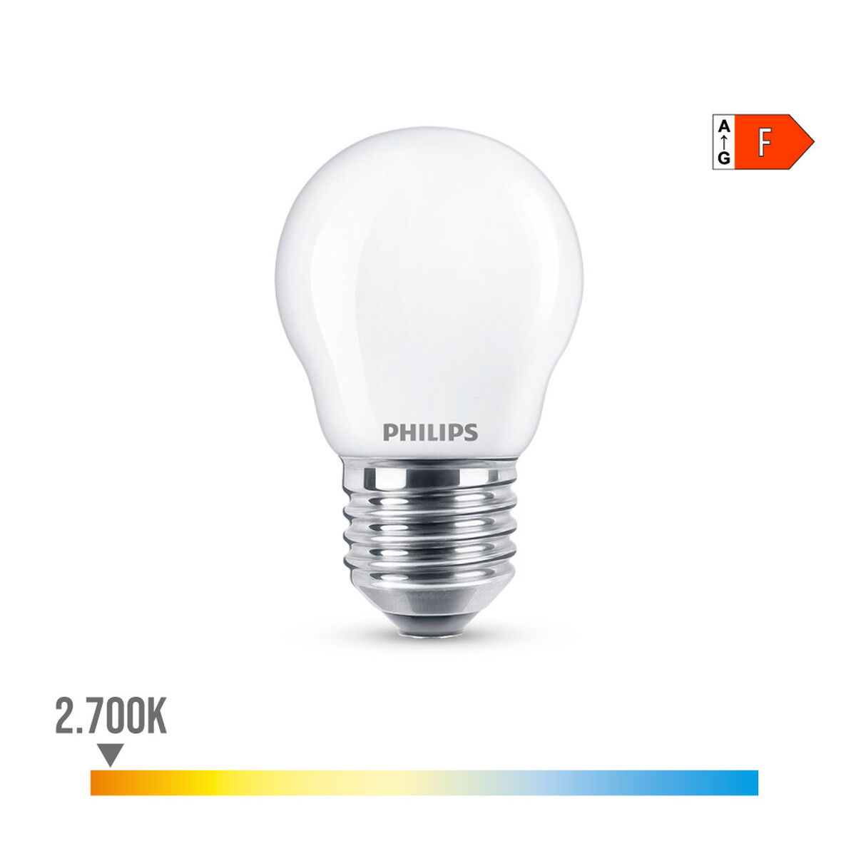 LED-lampa Philips F 40 W 4,3 W E27 470 lm 4,5 x 8,2 cm (2700 K) - 7