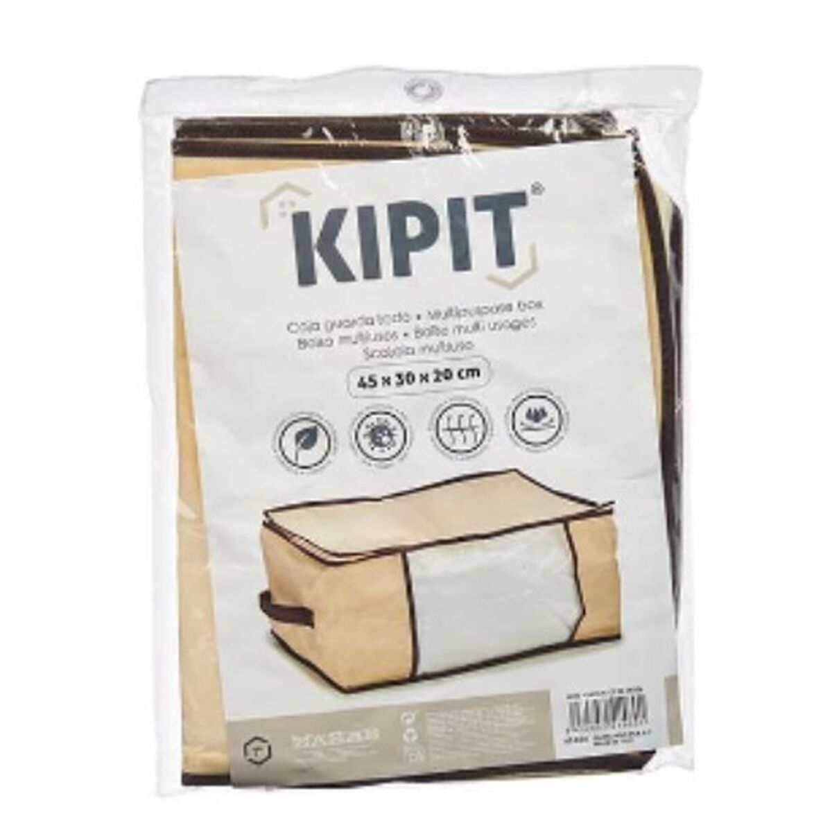 Förvaringspåse Kipit AR1903037 Kräm Polyester polypropen 27 L 45 x 30 x 20 cm (24 antal) - 3