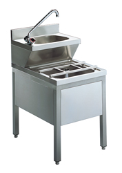 Handtvätt enhet med dräneringssystemet kombination, 500x700 mm