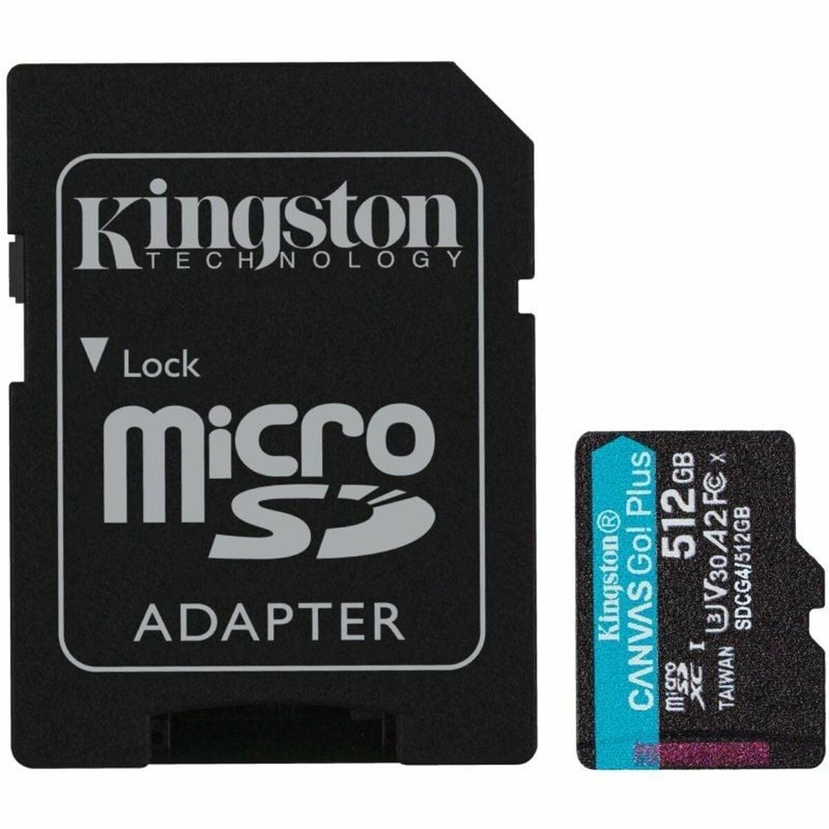 Micro-SD Minneskort med Adapter Kingston CANVAS Go! Plus 512GB microSD XC 512 GB