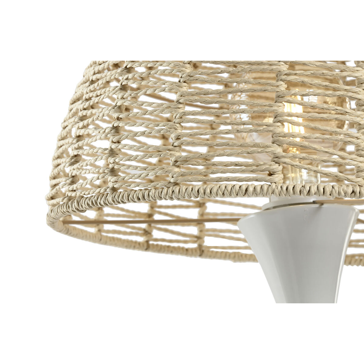 Bordslampa Home ESPRIT Vit Naturell 50 W 220 V - 2