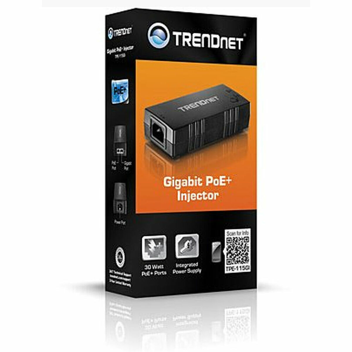 POE-injektor Trendnet TPE-115GI            Svart - 8