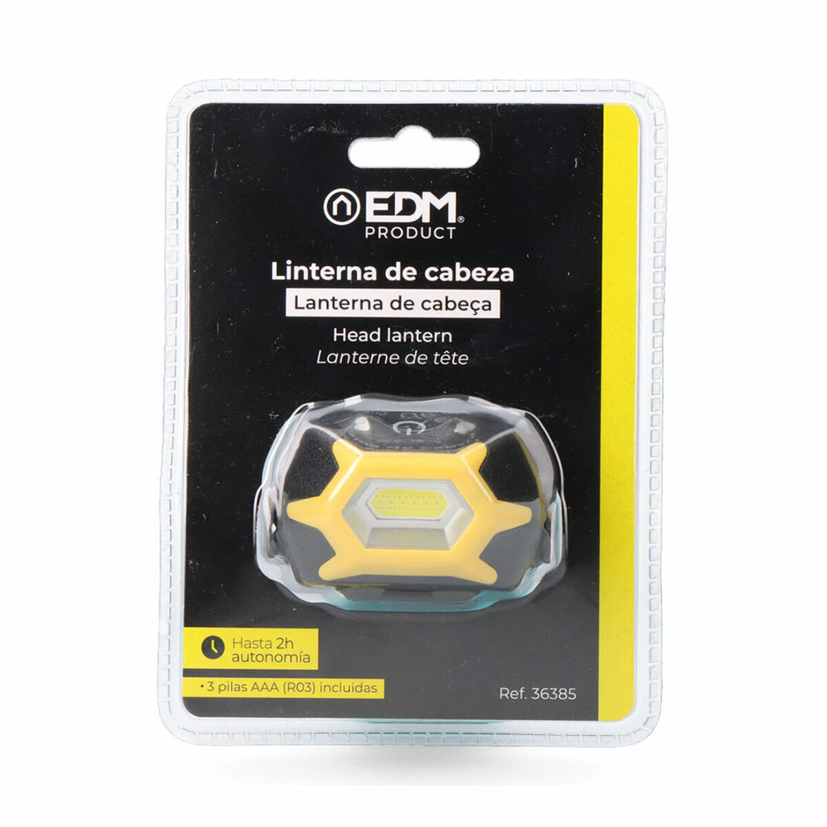 LED-lampa för huvudet EDM 36385 XL Gul Svart 1 W 120 Lm - 13