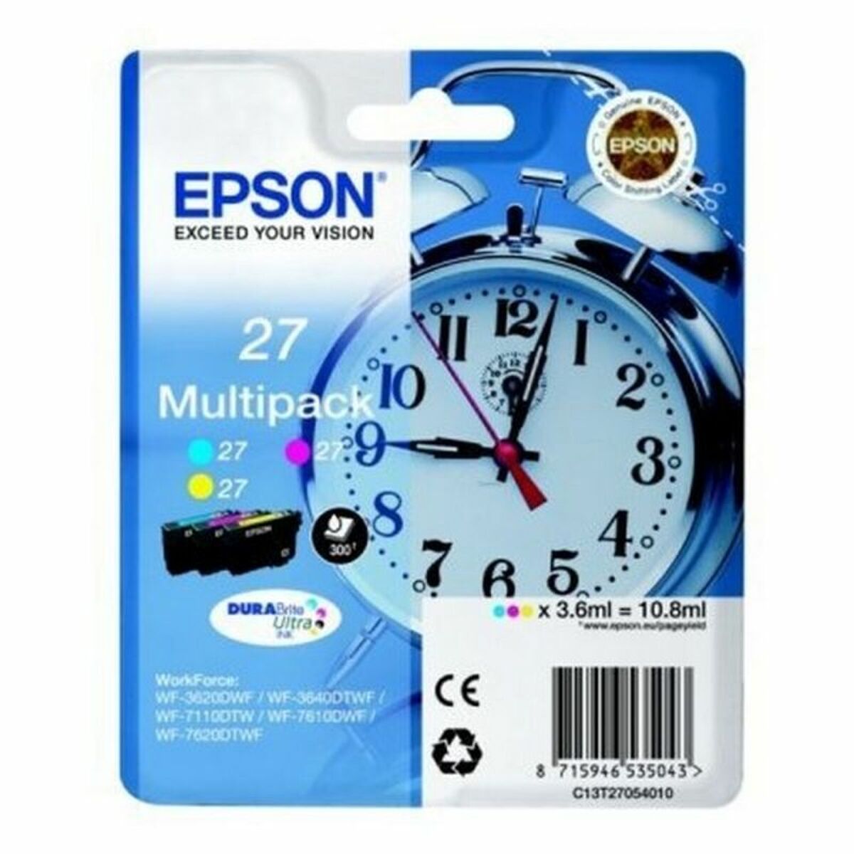 Original Bläckpatron Epson C13T27054012 Trefärgad Multicolour
