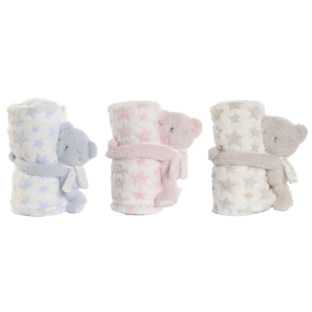 Baby-kit Home ESPRIT Blå Beige Rosa Polyester (3 antal)