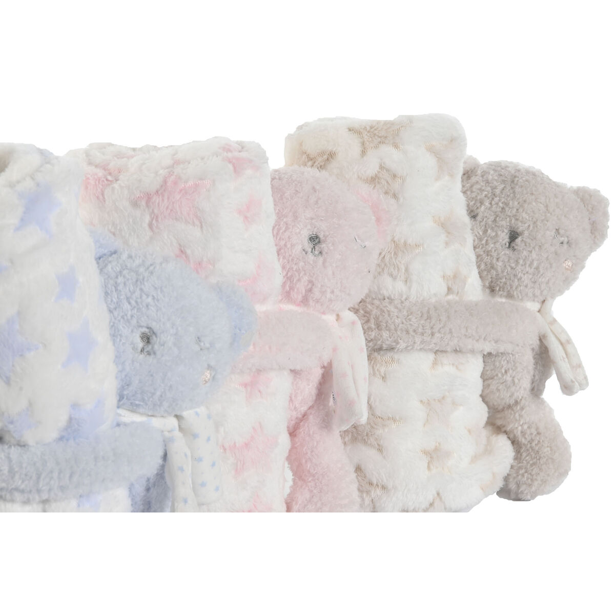 Baby-kit Home ESPRIT Blå Beige Rosa Polyester (3 antal) - 2