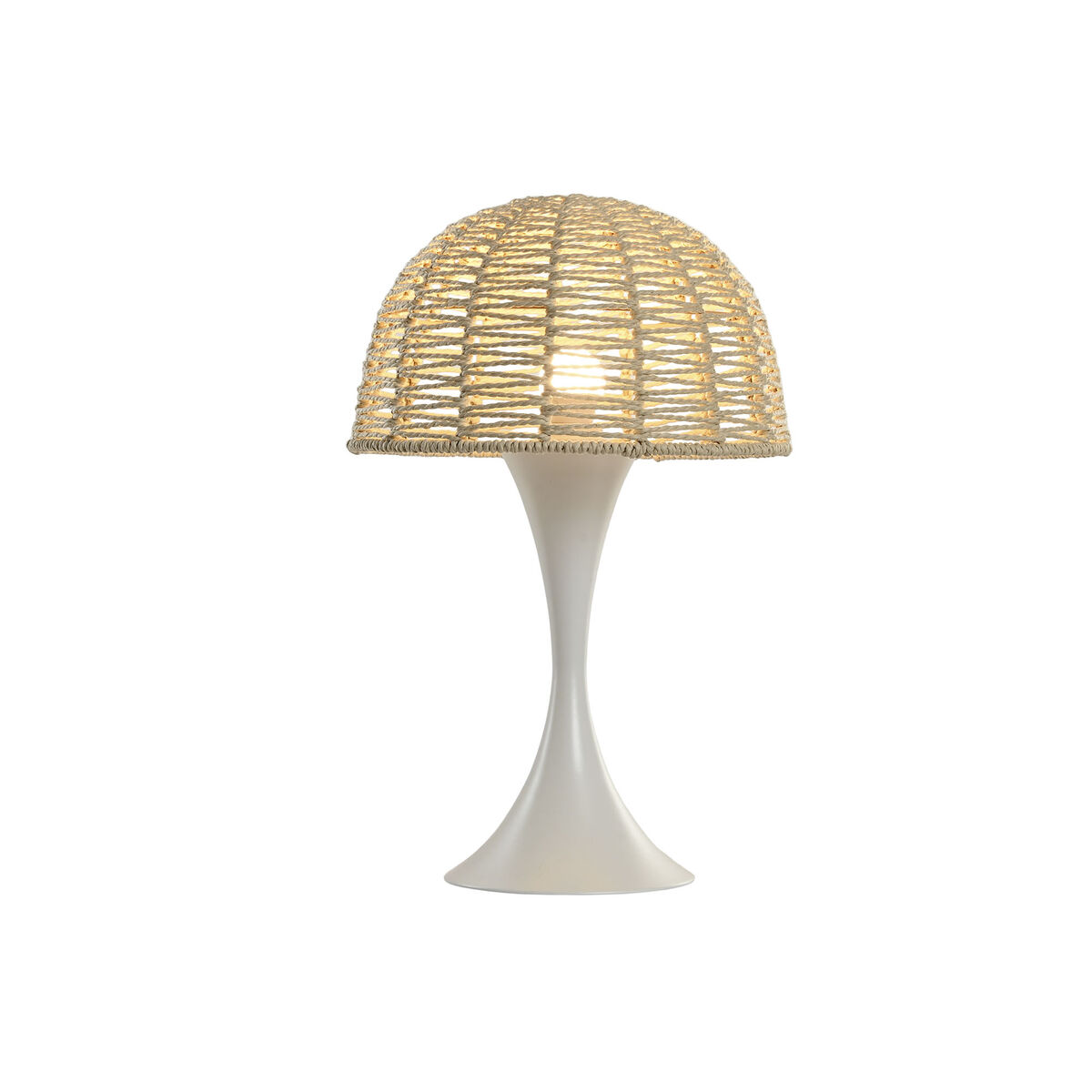 Bordslampa Home ESPRIT Vit Brun 50 W 220 V