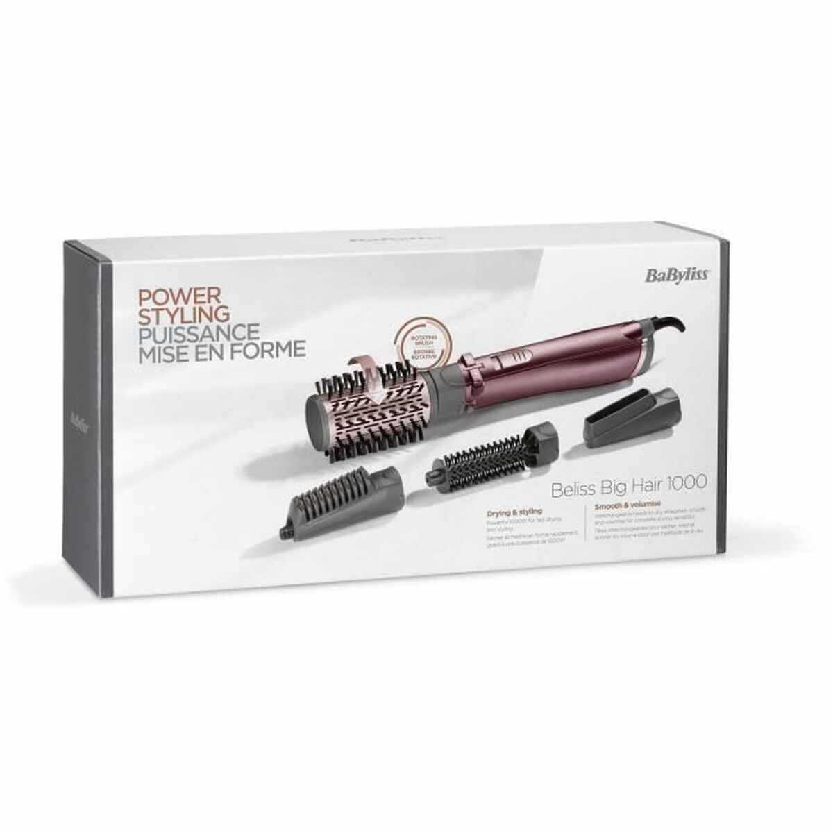 Borste Babyliss AS960E 1000W Svart Grå Roséguld ABS - 3