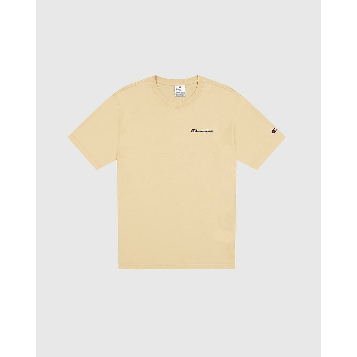 T-shirt med kortärm Herr Champion CHAMPION SS TEE 220264 WKK Beige - 2