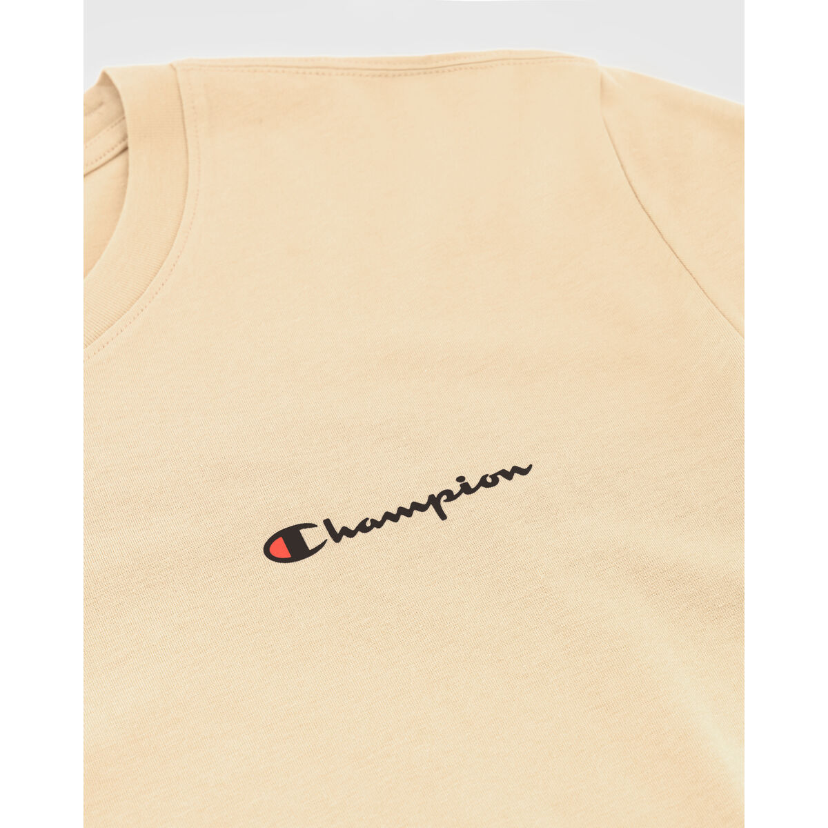 T-shirt med kortärm Herr Champion CHAMPION SS TEE 220264 WKK Beige - 3