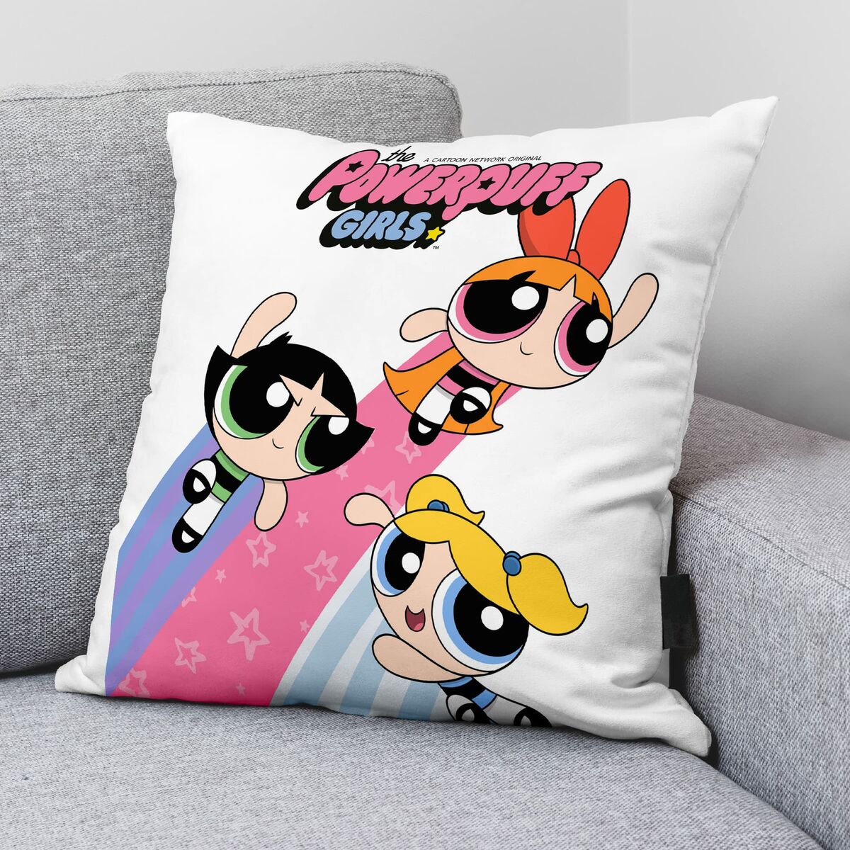 Kuddfodral Powerpuff Girls Powerpuff A Vit Multicolour 45 x 45 cm - 2