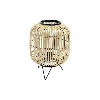 Bordslampa DKD Home Decor Svart Metall Brun Bambu (30 x 30 x 40.5 cm)