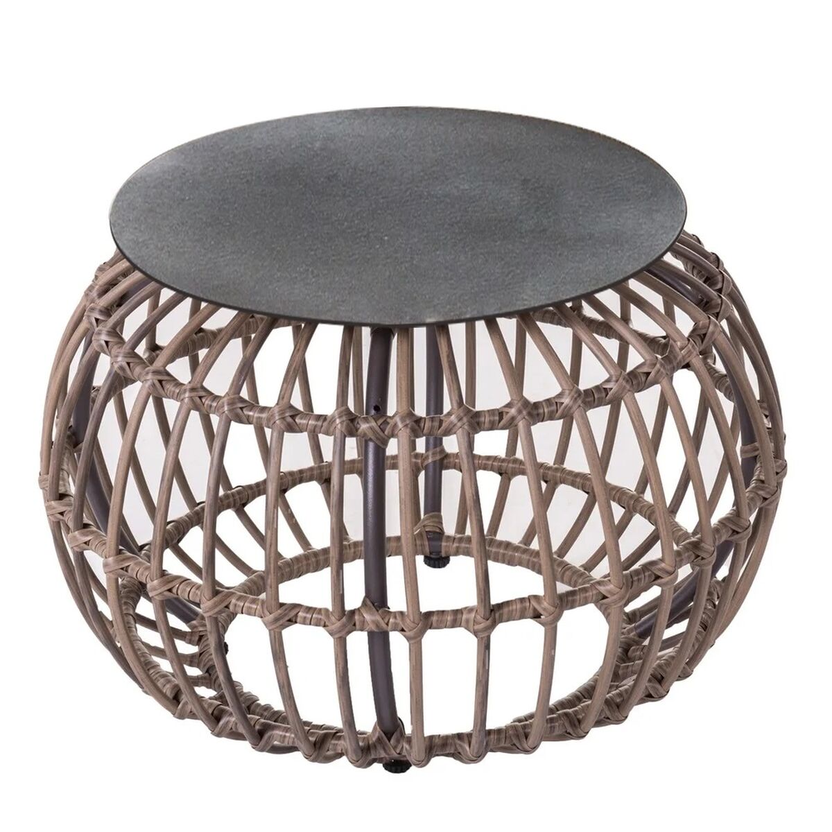 Sidobord Ariki 50 x 50 x 34 cm syntetisk rattan Stål - 4