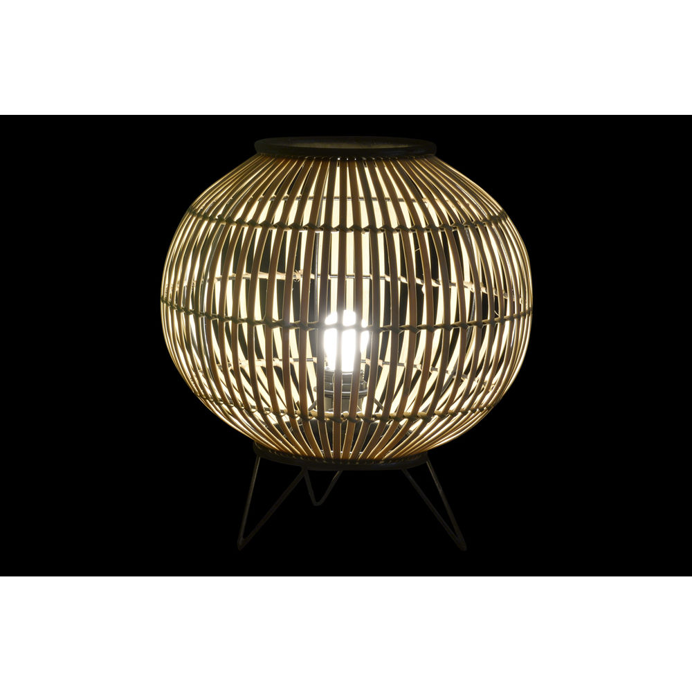 Bordslampa DKD Home Decor Svart Metall Brun Bambu (36 x 36 x 37 cm) - 5