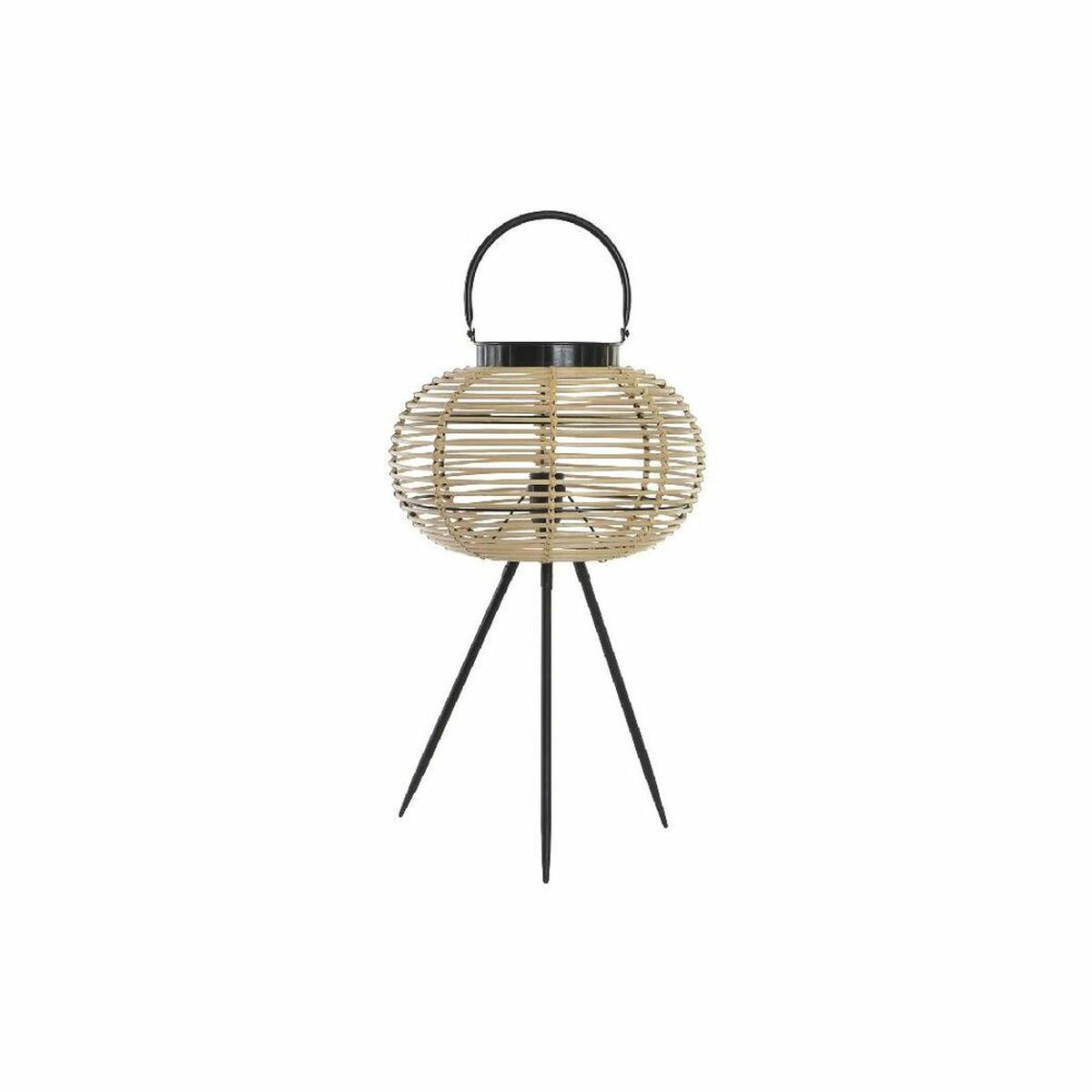 Bordslampa DKD Home Decor Svart Metall Brun Bambu (34 x 34 x 56 cm) - 8