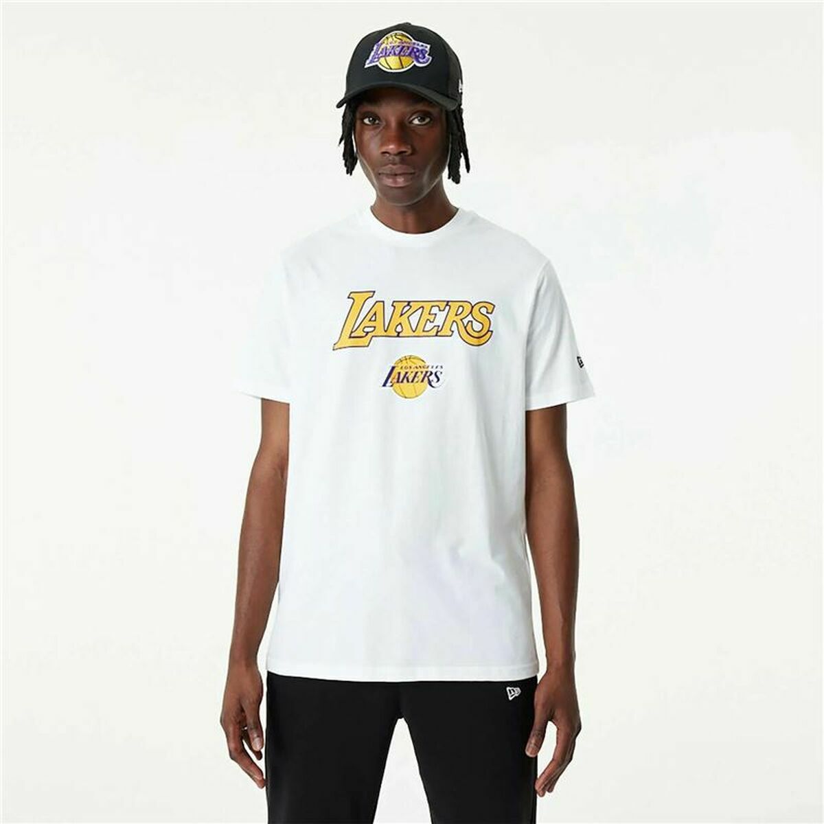 Baskettröja New Era NBA LA Lakers Vit - 3