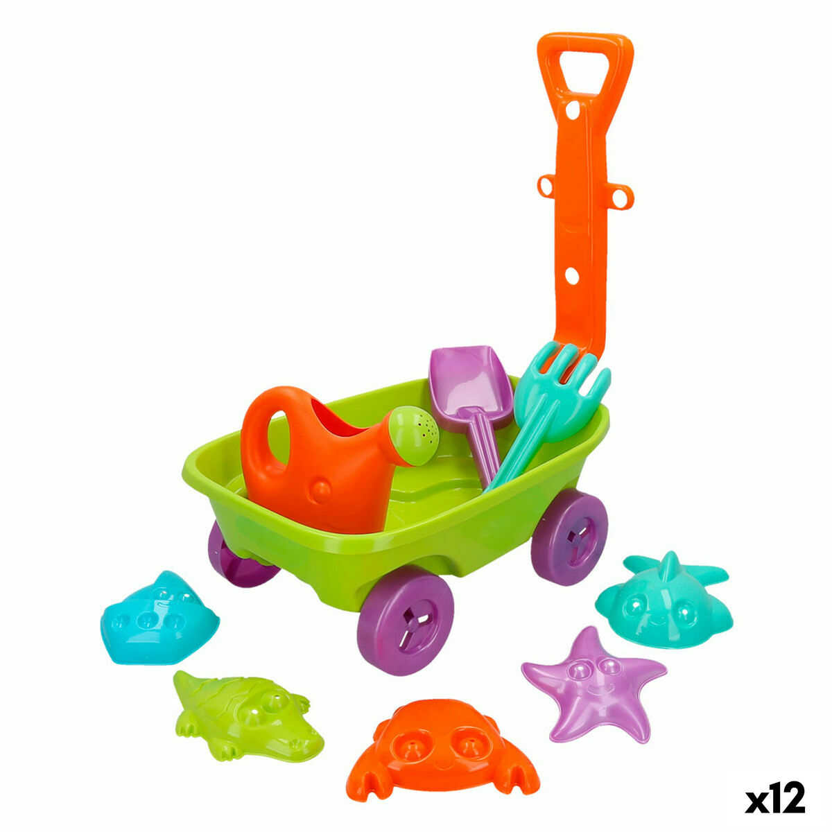 Strandleksaker set Colorbaby Skottkärra polypropen (12 antal) - 15