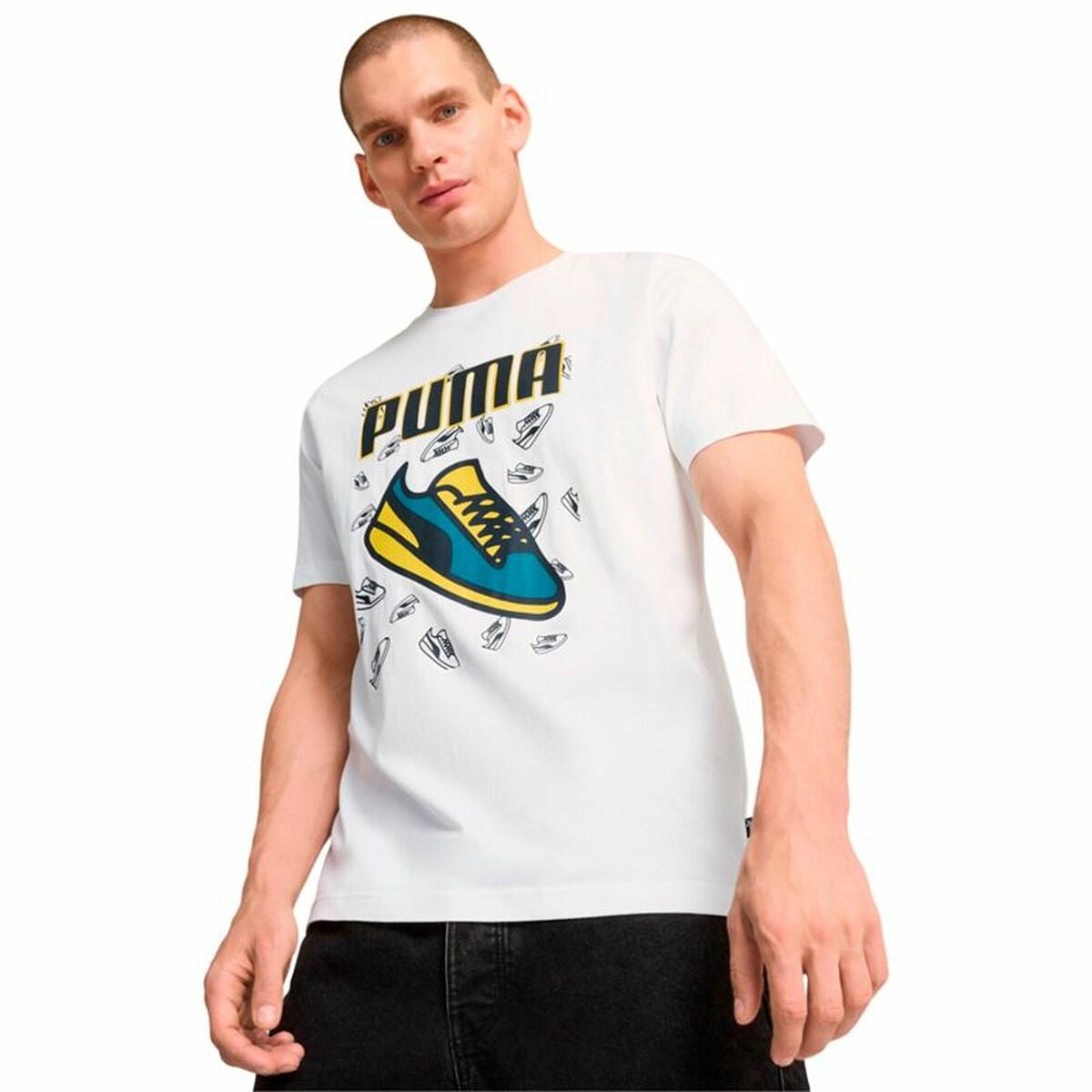 T-shirt med kortärm Herr Puma Graphics Sneaker