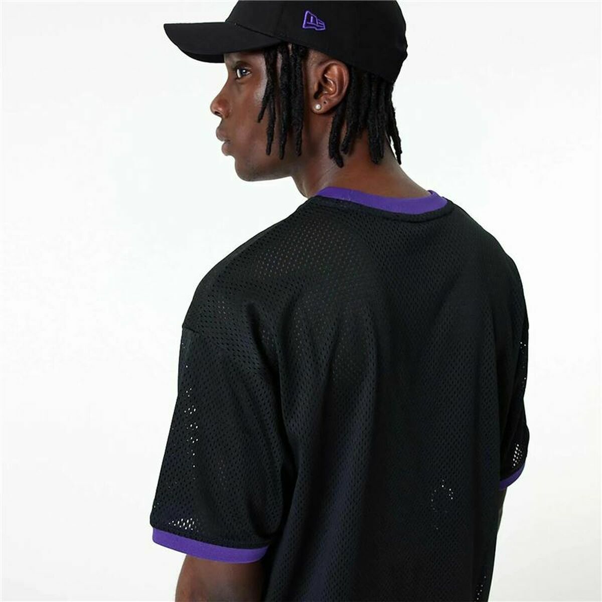 Baskettröja New Era Mesh LA Lakers Svart - 4