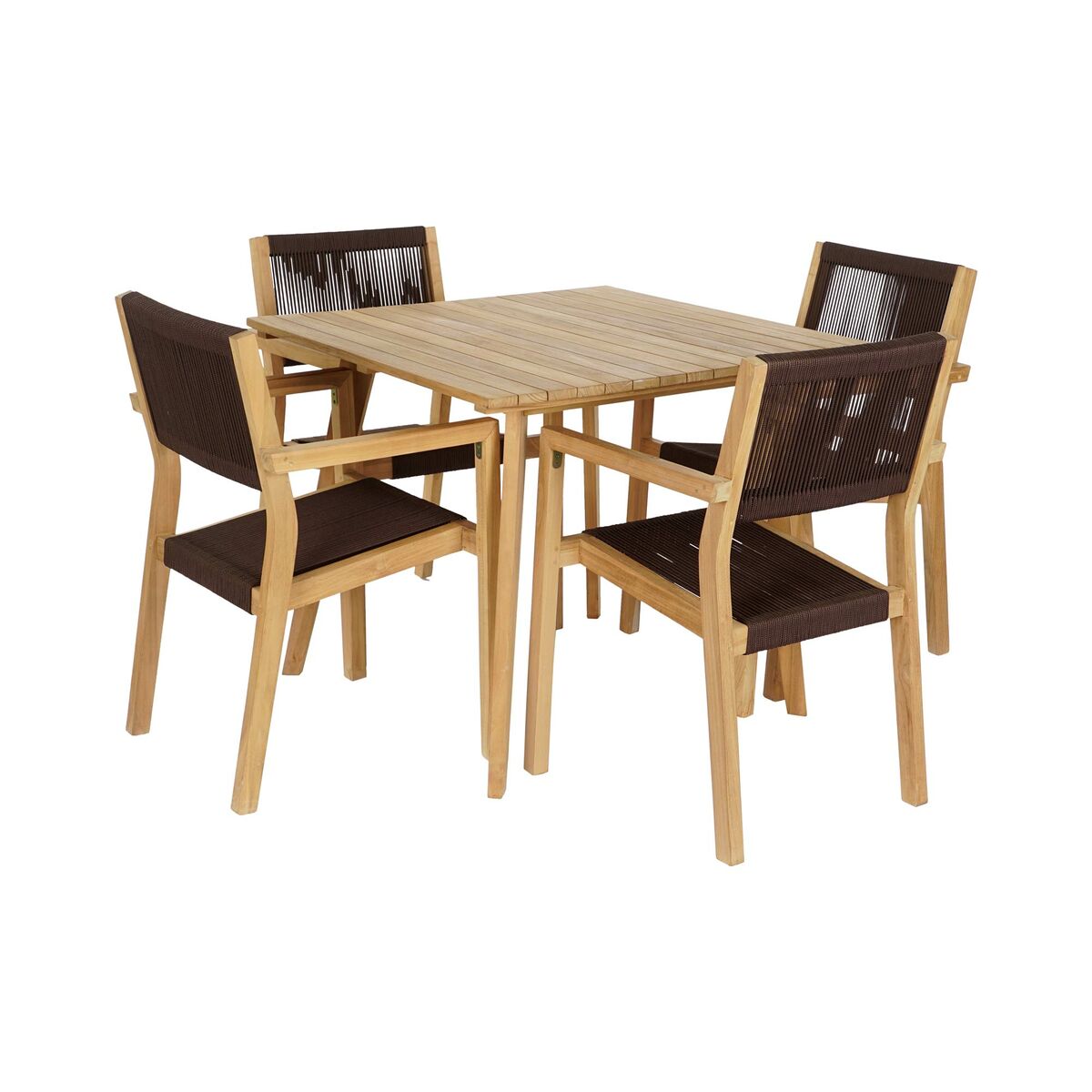 Bordsgrupp med 4 stolar DKD Home Decor 90 x 90 x 75 cm - 5