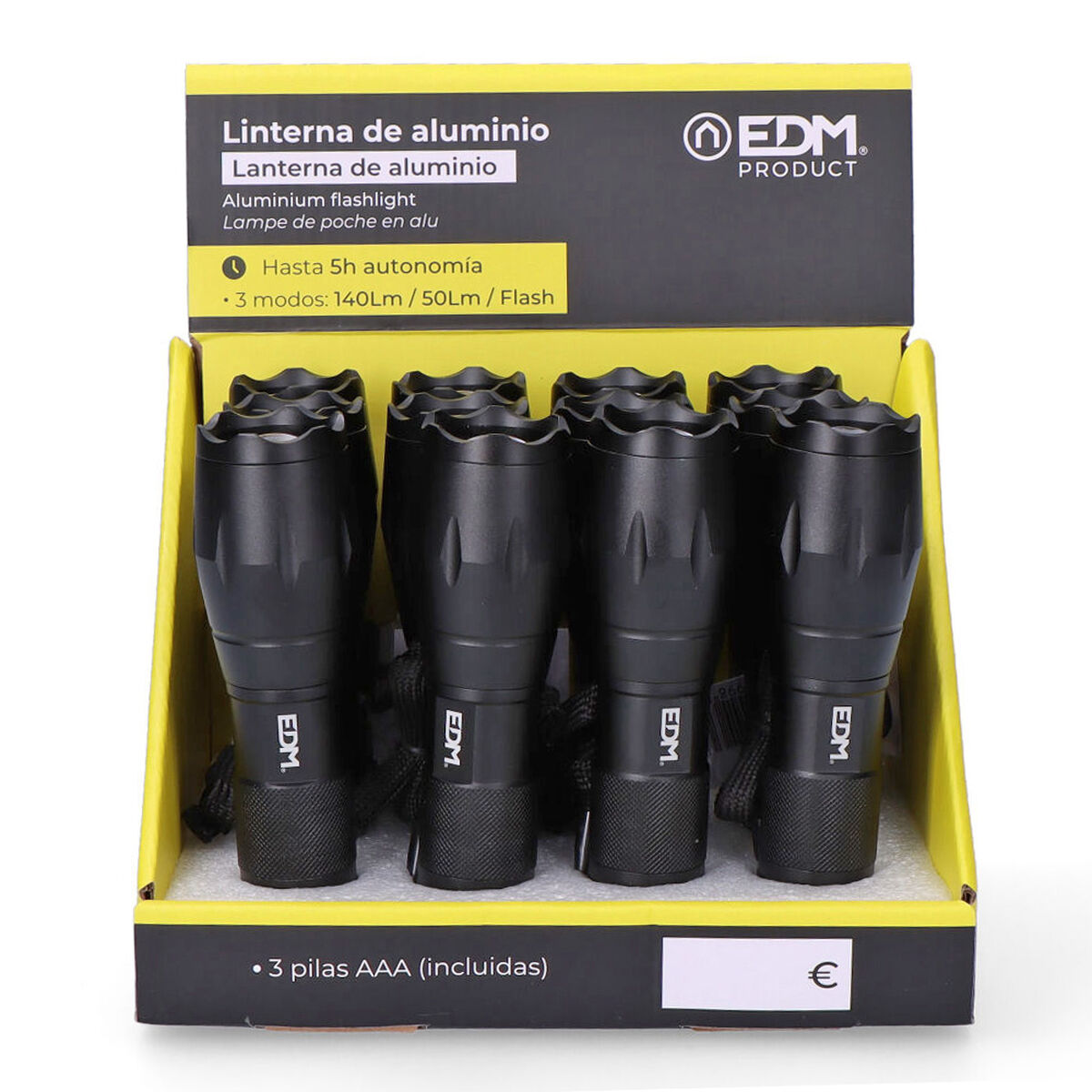 Ficklampa LED EDM 36398 Cree XML-T6 3 W 5 W 140 Lm Zoom - 8