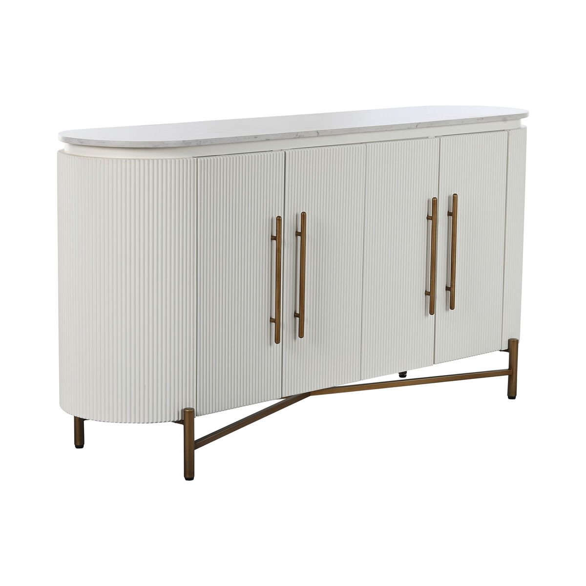 Skänk Home ESPRIT Vit Marmor Gran 152 X 42 X 78 cm