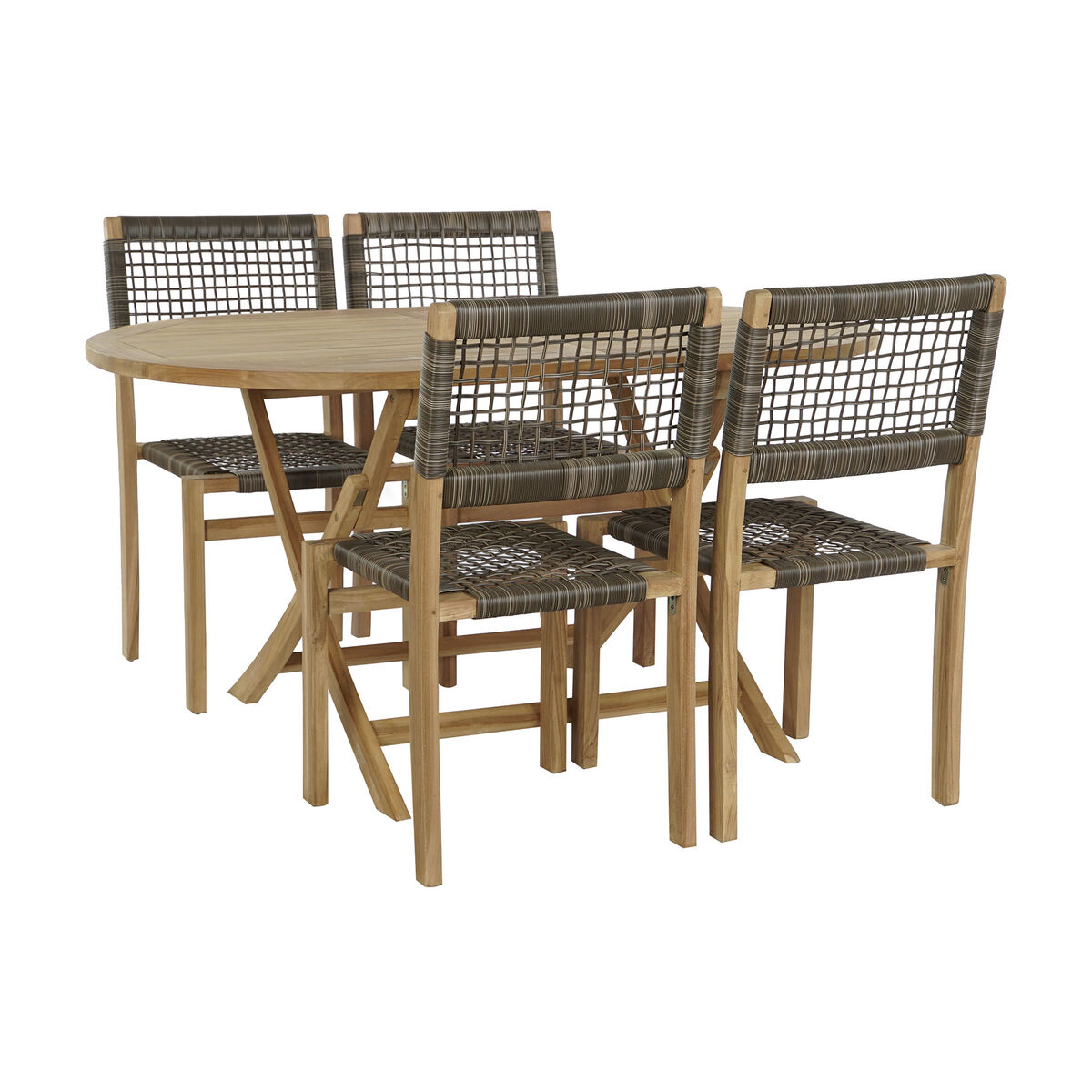 Bordsgrupp med 4 stolar DKD Home Decor 90 cm 150 x 90 x 75 cm