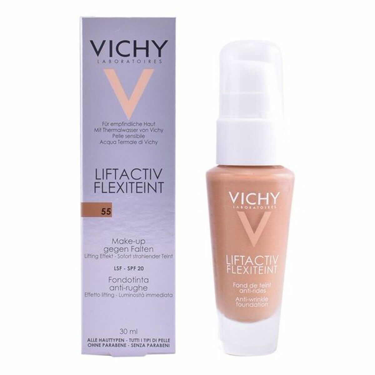 Flytande foundation för läppar Liftactiv Flexiteint Vichy Liftactiv Flexiteint (30 ml) Nº 55 Spf 20 - 6