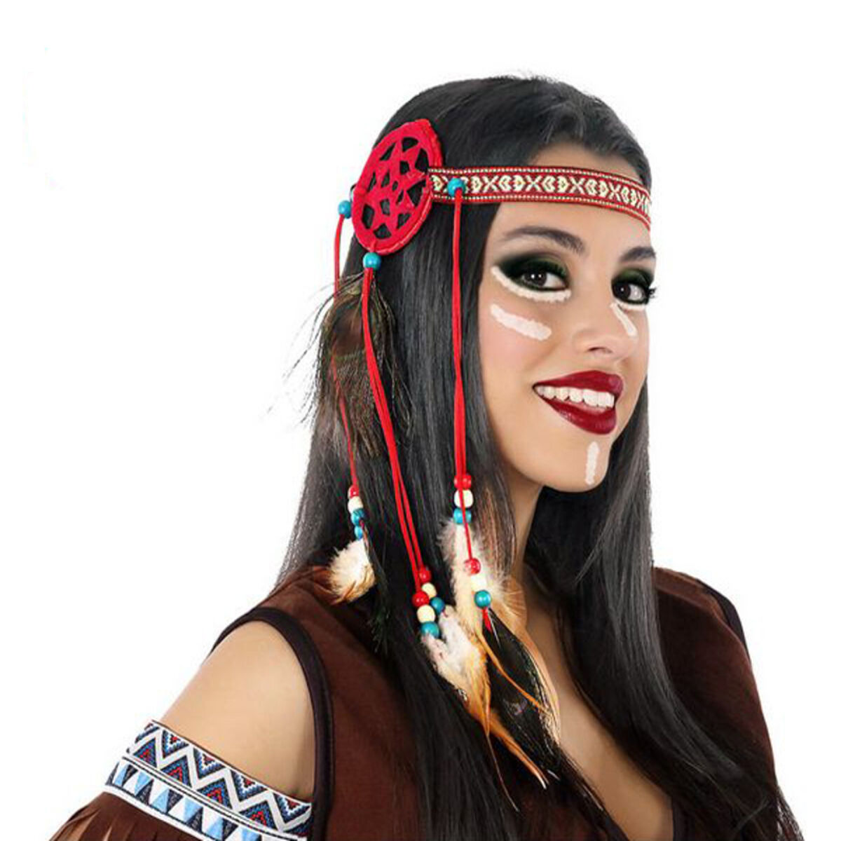 Huvudbonad 112283 Röd American Indian - 2