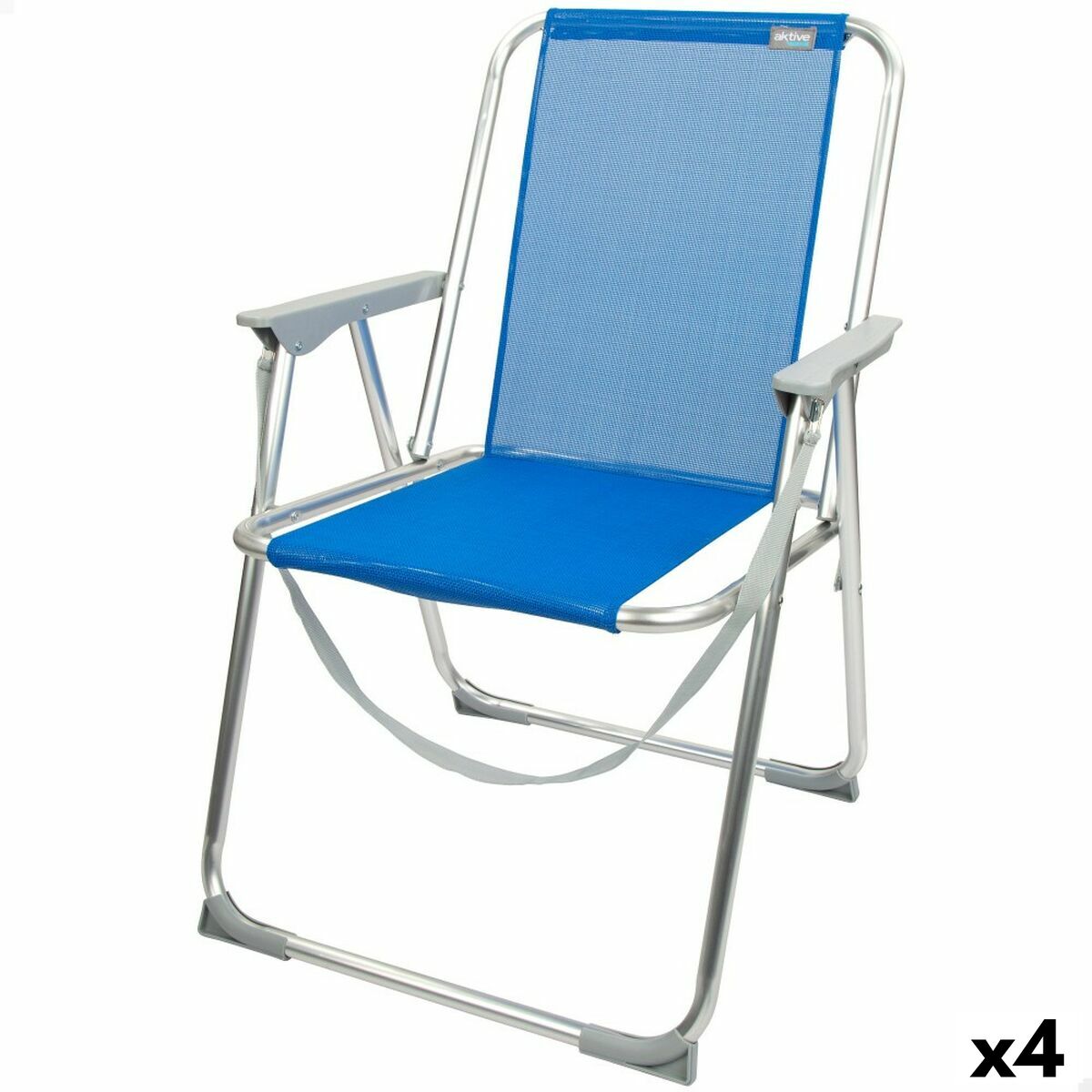 Hopfällbar Stol Aktive Gomera Blå 44 x 76 x 45 cm (4 antal)