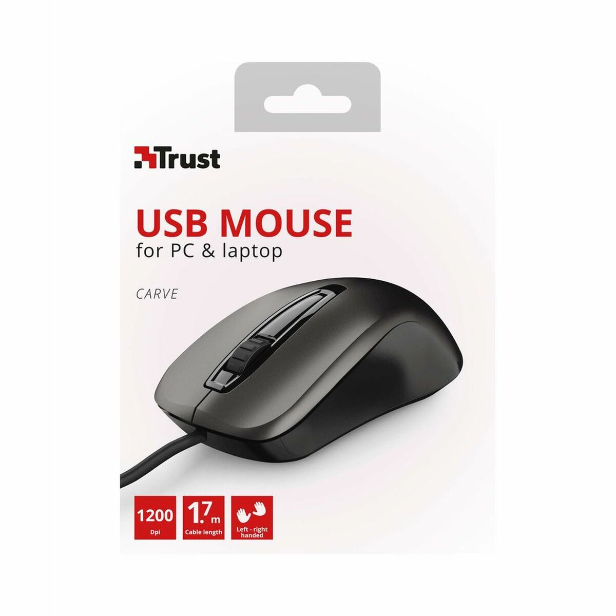 Optisk Mus Trust 23733 Svart - 2