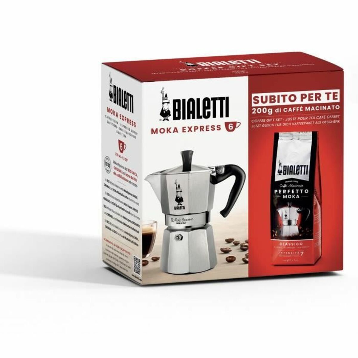 Italiensk Kaffepanna Bialetti Moka Classico Grå