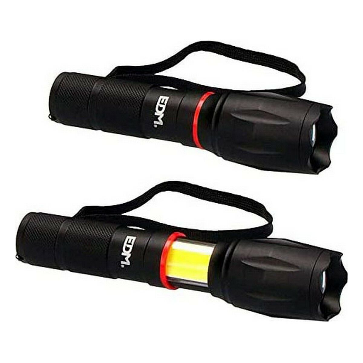 Förlängbar LED-ficklampa EDM 36376 Cob XL 5 W Zoom