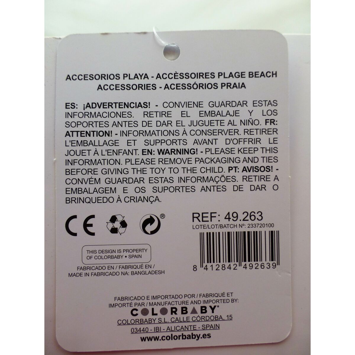 Strandleksaker set Colorbaby polypropen (10 antal) - 7
